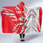 Personalized Dolphins Hooded Blanket Dynamic Lightning Mascot Rugby Australia