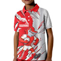 Personalized Dolphins Kid Polo Shirt Dynamic Lightning Mascot Rugby Australia