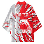 Personalized Dolphins Kimono Dynamic Lightning Mascot Rugby Australia