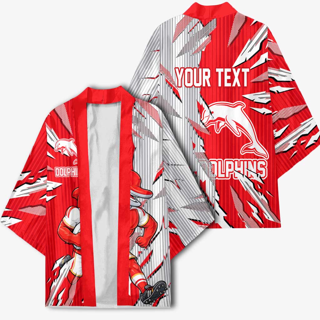 Personalized Dolphins Kimono Dynamic Lightning Mascot Rugby Australia