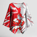 Personalized Dolphins Kimono Sleeve Blouse Dynamic Lightning Mascot Rugby Australia