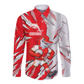 Personalized Dolphins Long Sleeve Button Shirt Dynamic Lightning Mascot Rugby Australia