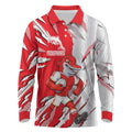 Personalized Dolphins Long Sleeve Polo Shirt Dynamic Lightning Mascot Rugby Australia
