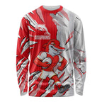 Personalized Dolphins Long Sleeve Shirt Dynamic Lightning Mascot Rugby Australia