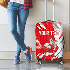 Personalized Dolphins Luggage Cover Dynamic Lightning Mascot Rugby Australia