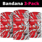 Personalized Dolphins Neck Gaiter Dynamic Lightning Mascot Rugby Australia