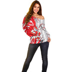 Personalized Dolphins Off Shoulder Sweater Dynamic Lightning Mascot Rugby Australia