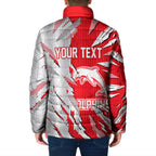 Personalized Dolphins Padded Jacket Dynamic Lightning Mascot Rugby Australia