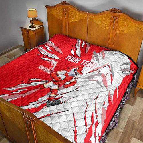 Personalized Dolphins Quilt Dynamic Lightning Mascot Rugby Australia