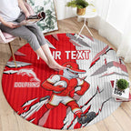 Personalized Dolphins Round Carpet Dynamic Lightning Mascot Rugby Australia
