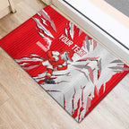 Personalized Dolphins Rubber Doormat Dynamic Lightning Mascot Rugby Australia