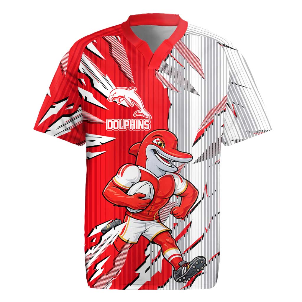Personalized Dolphins Rugby Jersey Dynamic Lightning Mascot Rugby Australia