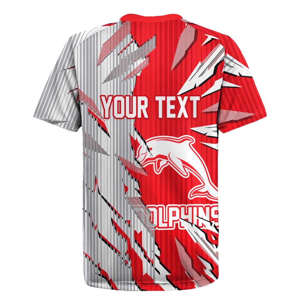 Personalized Dolphins Rugby Jersey Dynamic Lightning Mascot Rugby Australia
