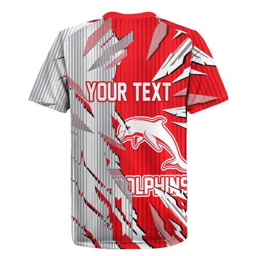 Personalized Dolphins Rugby Jersey Dynamic Lightning Mascot Rugby Australia