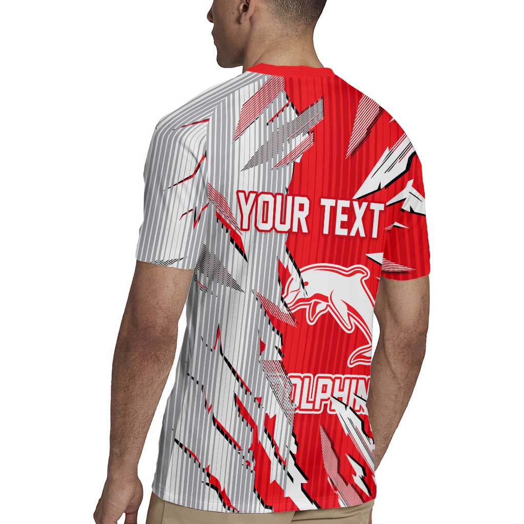 Personalized Dolphins Rugby Jersey Dynamic Lightning Mascot Rugby Australia