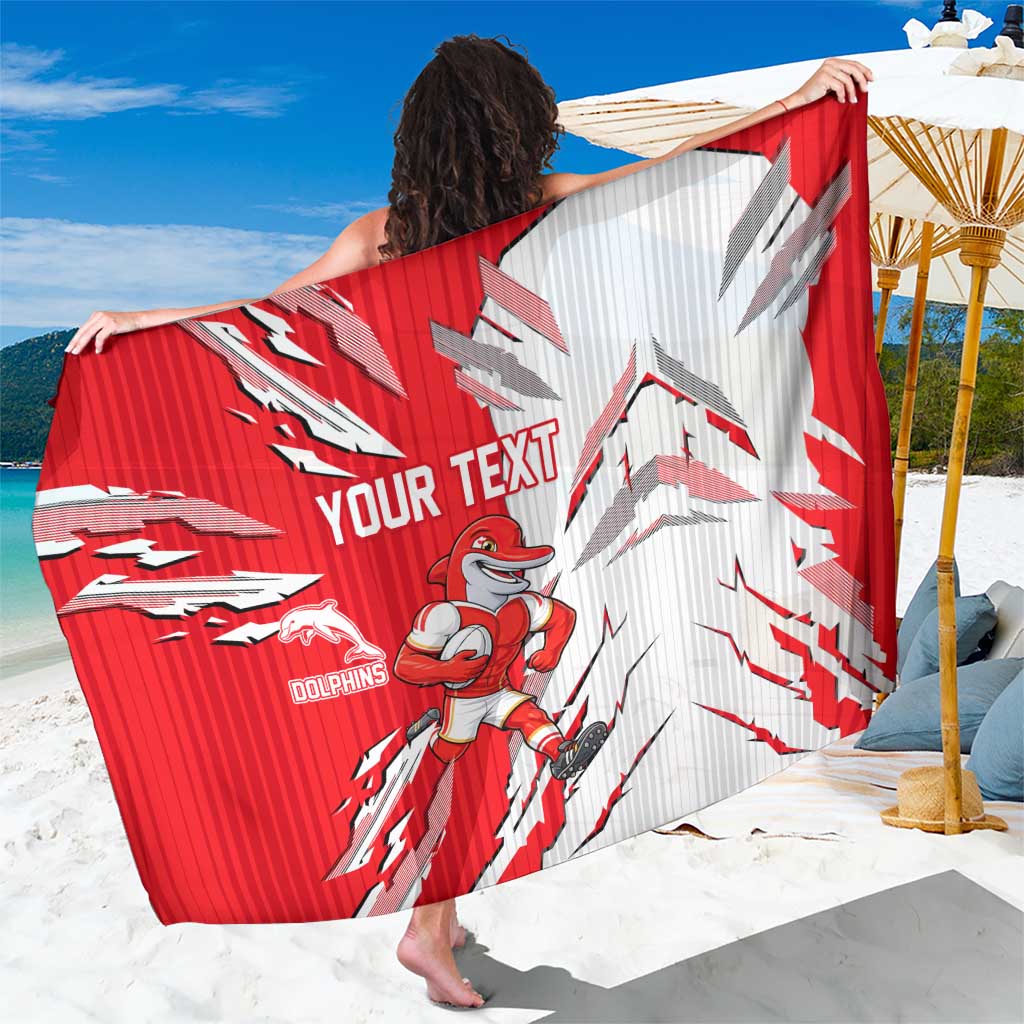 Personalized Dolphins Sarong Dynamic Lightning Mascot Rugby Australia