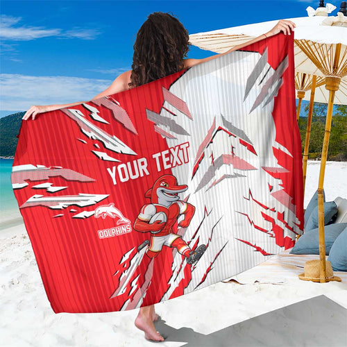 Personalized Dolphins Sarong Dynamic Lightning Mascot Rugby Australia