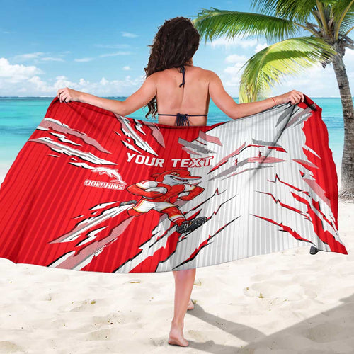 Personalized Dolphins Sarong Dynamic Lightning Mascot Rugby Australia