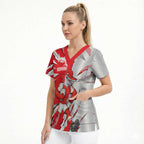 Personalized Dolphins Scrub Top Dynamic Lightning Mascot Rugby Australia