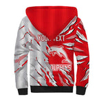 Personalized Dolphins Sherpa Hoodie Dynamic Lightning Mascot Rugby Australia
