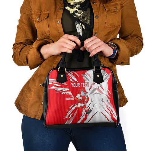 Personalized Dolphins Shoulder Handbag Dynamic Lightning Mascot Rugby Australia