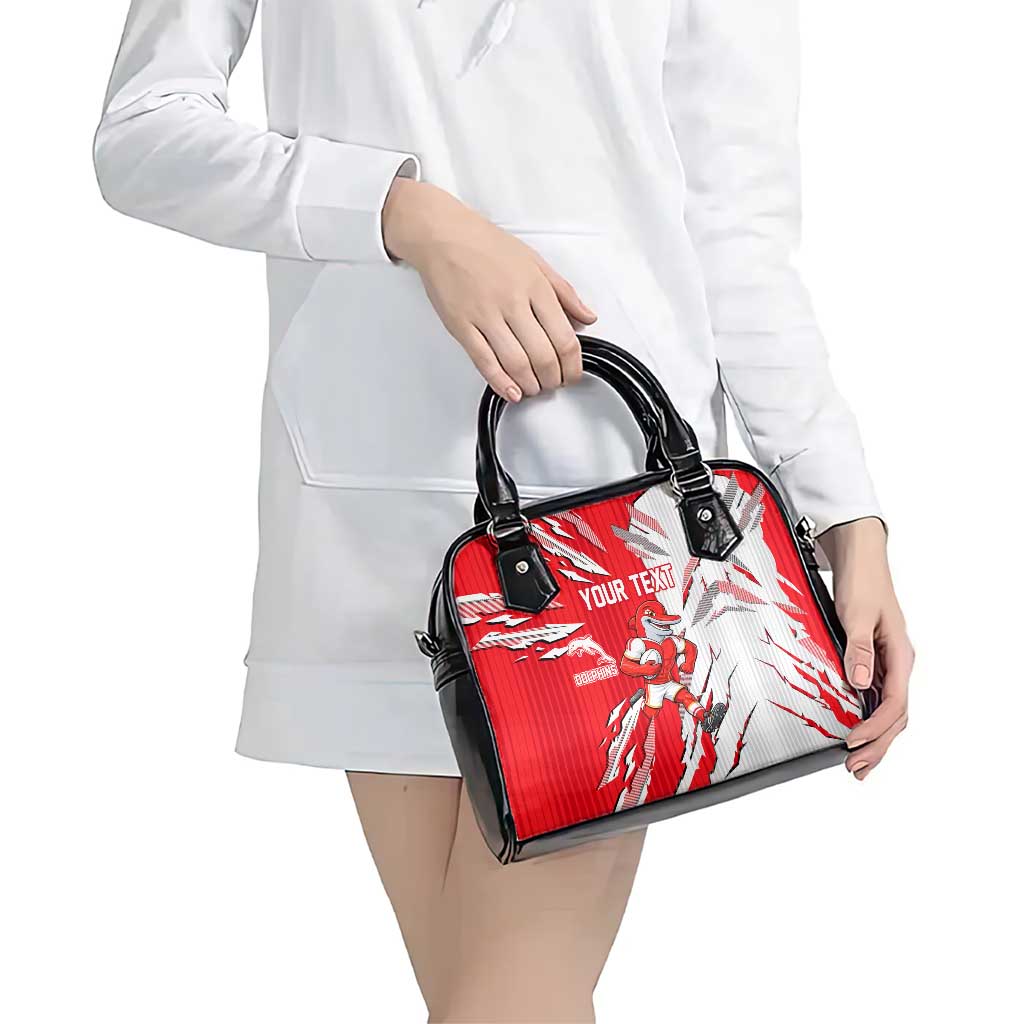 Personalized Dolphins Shoulder Handbag Dynamic Lightning Mascot Rugby Australia