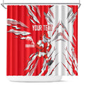 Personalized Dolphins Shower Curtain Dynamic Lightning Mascot Rugby Australia