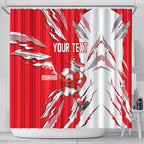 Personalized Dolphins Shower Curtain Dynamic Lightning Mascot Rugby Australia
