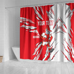 Personalized Dolphins Shower Curtain Dynamic Lightning Mascot Rugby Australia