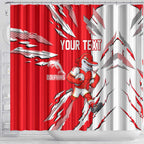Personalized Dolphins Shower Curtain Dynamic Lightning Mascot Rugby Australia