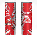Personalized Dolphins Skinny Tumbler Dynamic Lightning Mascot Rugby Australia