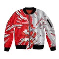 Personalized Dolphins Sleeve Zip Bomber Jacket Dynamic Lightning Mascot Rugby Australia