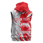 Personalized Dolphins Sleeveless Hoodie Dynamic Lightning Mascot Rugby Australia