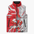 Personalized Dolphins Sleeveless Puffer Jacket Dynamic Lightning Mascot Rugby Australia