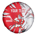 Personalized Dolphins Spare Tire Cover Dynamic Lightning Mascot Rugby Australia