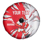 Personalized Dolphins Spare Tire Cover Dynamic Lightning Mascot Rugby Australia