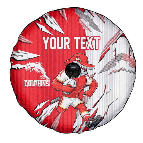 Personalized Dolphins Spare Tire Cover Dynamic Lightning Mascot Rugby Australia