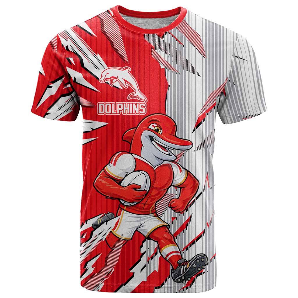 Personalized Dolphins T Shirt Dynamic Lightning Mascot Rugby Australia