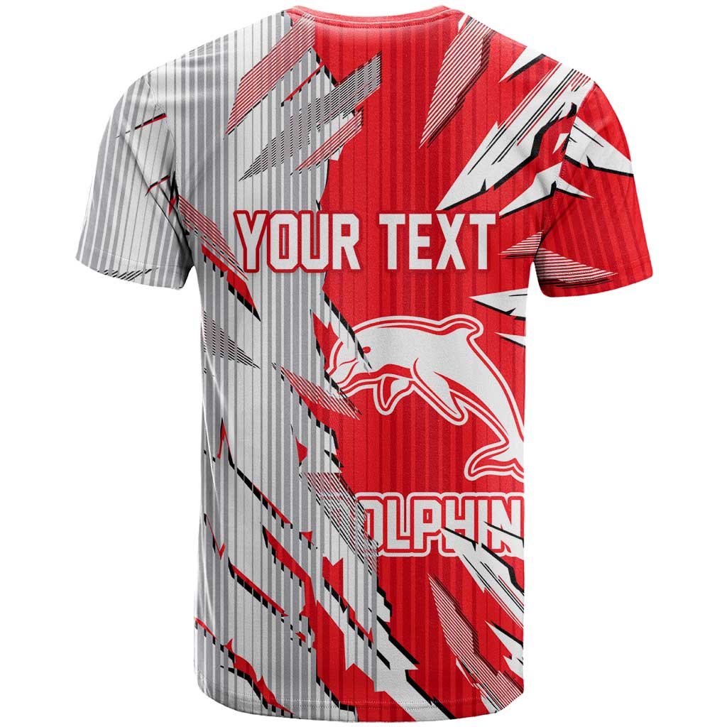 Personalized Dolphins T Shirt Dynamic Lightning Mascot Rugby Australia