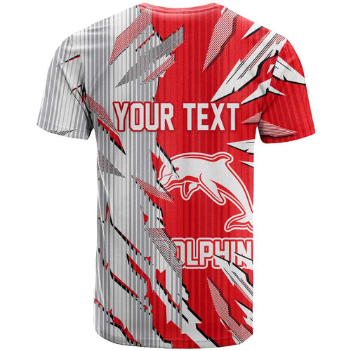 Personalized Dolphins T Shirt Dynamic Lightning Mascot Rugby Australia