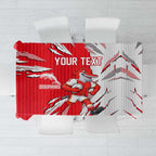 Personalized Dolphins Tablecloth Dynamic Lightning Mascot Rugby Australia