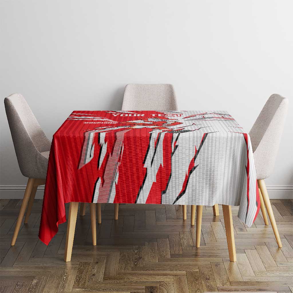 Personalized Dolphins Tablecloth Dynamic Lightning Mascot Rugby Australia