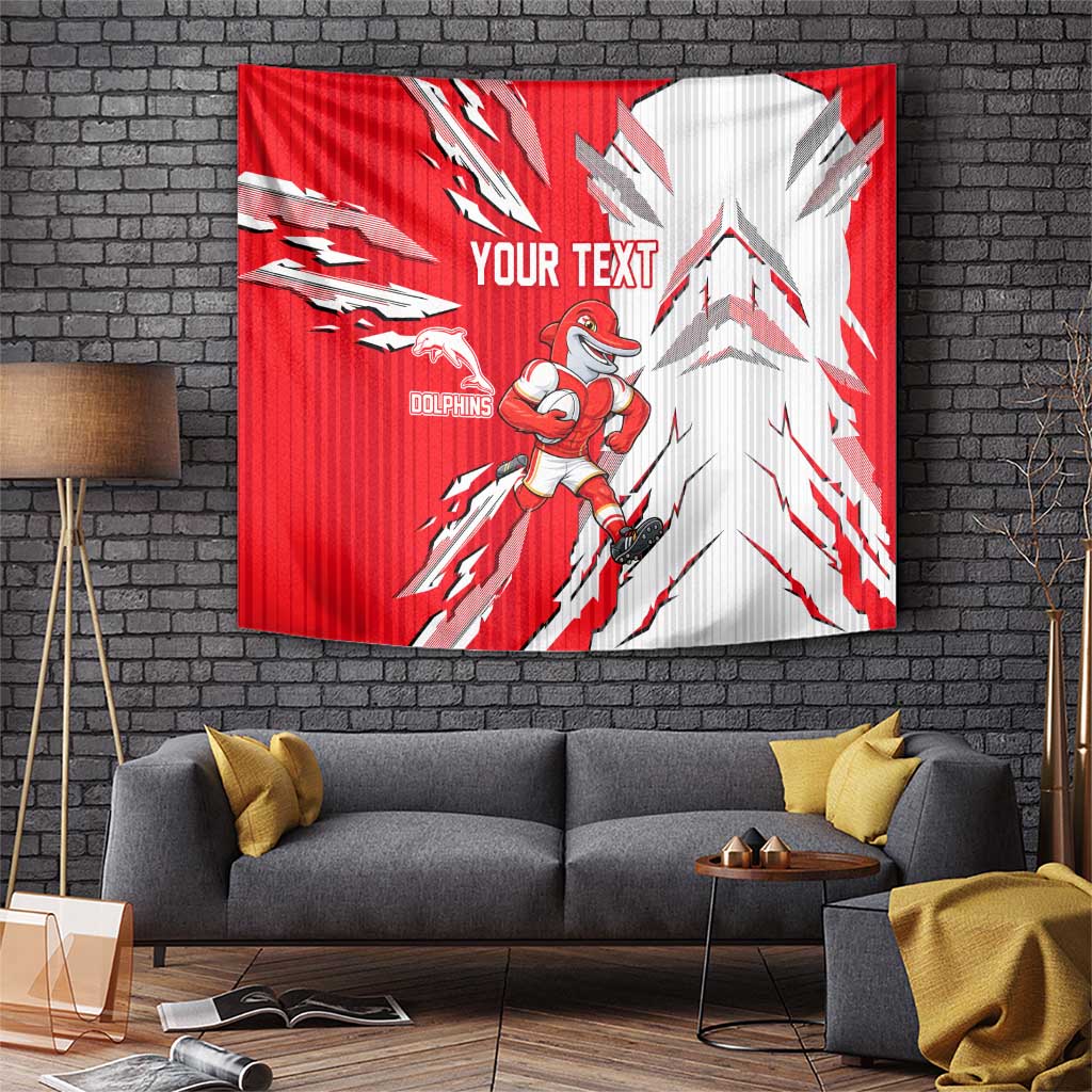 Personalized Dolphins Tapestry Dynamic Lightning Mascot Rugby Australia