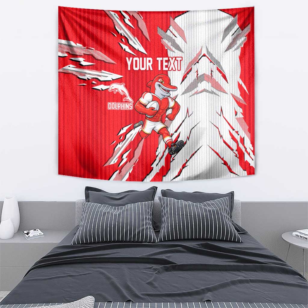 Personalized Dolphins Tapestry Dynamic Lightning Mascot Rugby Australia