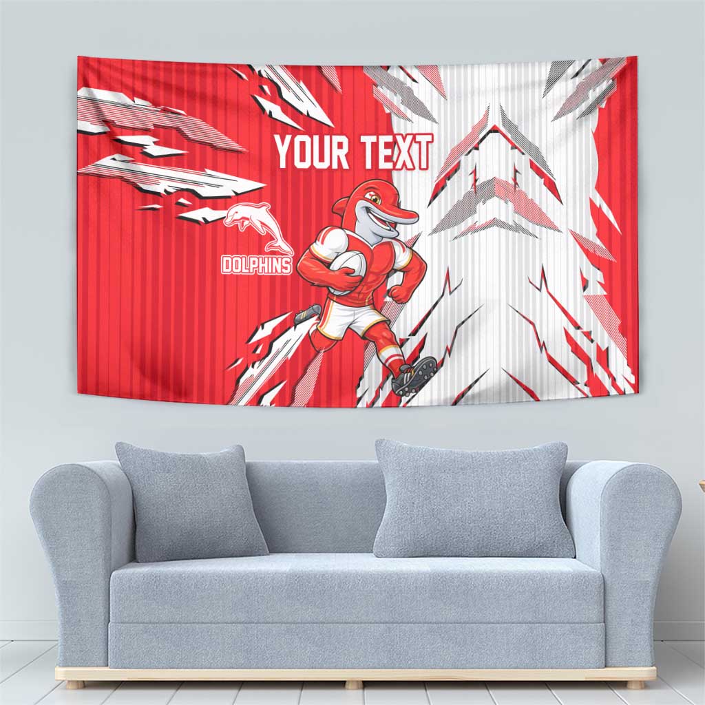 Personalized Dolphins Tapestry Dynamic Lightning Mascot Rugby Australia