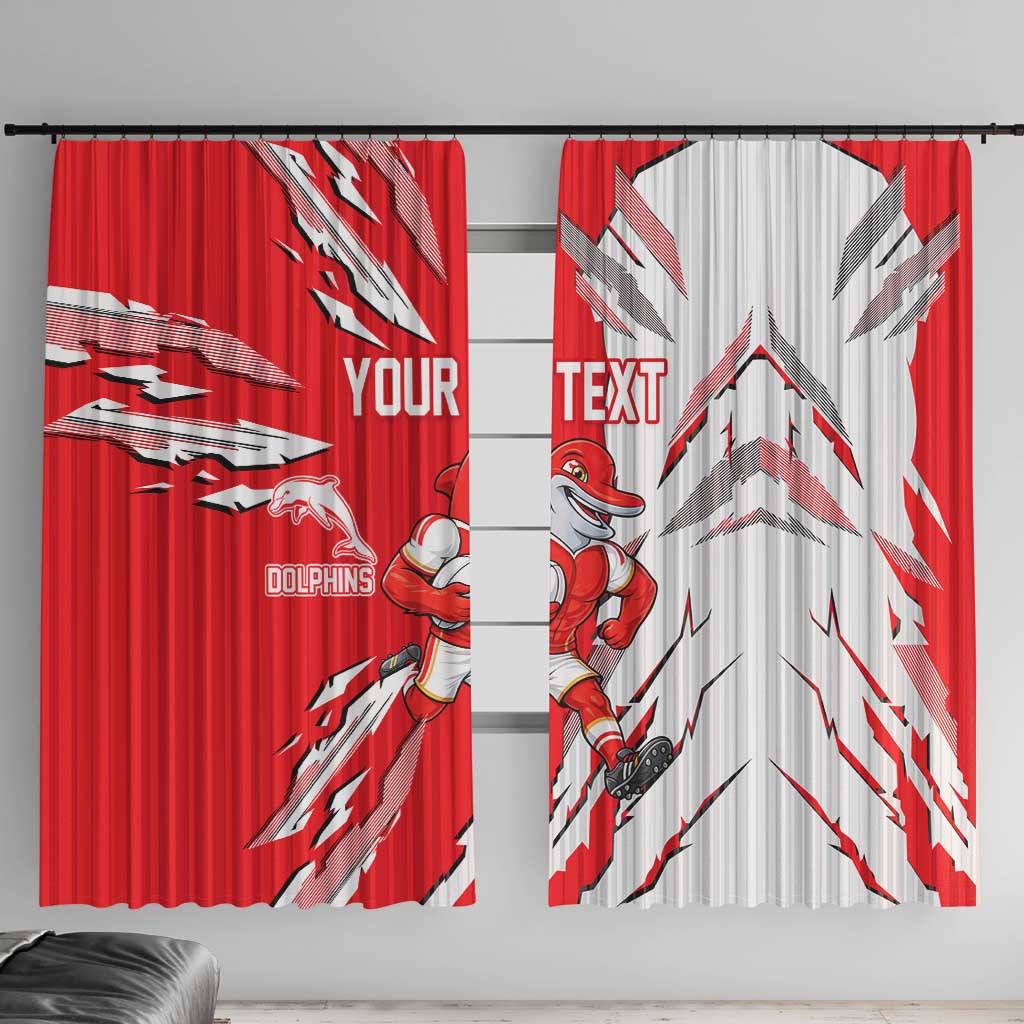 Personalized Dolphins Window Curtain Dynamic Lightning Mascot Rugby Australia