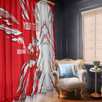 Personalized Dolphins Window Curtain Dynamic Lightning Mascot Rugby Australia