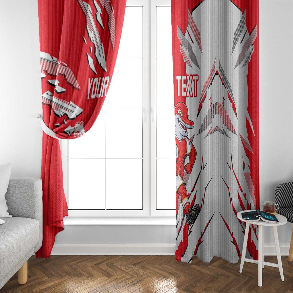 Personalized Dolphins Window Curtain Dynamic Lightning Mascot Rugby Australia