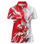 Personalized Dolphins Women Polo Shirt Dynamic Lightning Mascot Rugby Australia