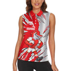 Personalized Dolphins Women Sleeveless Polo Shirt Dynamic Lightning Mascot Rugby Australia